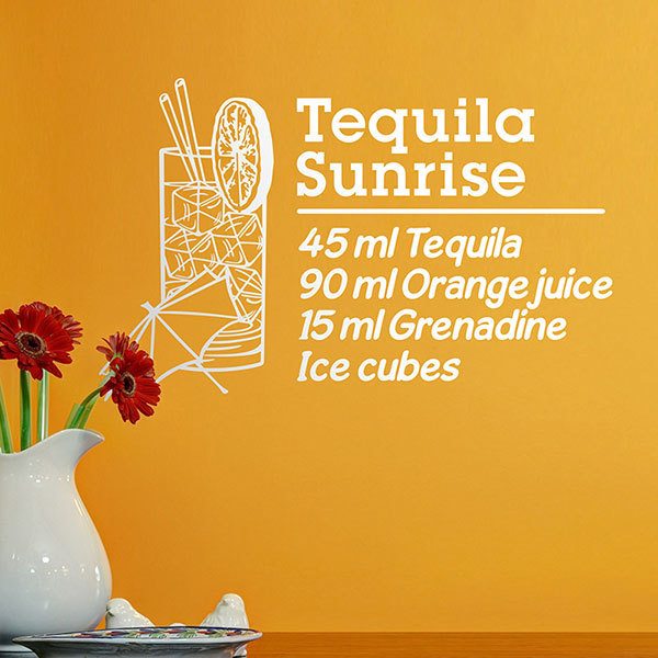 Wall Stickers: Cocktail Tequila Sunrise - english