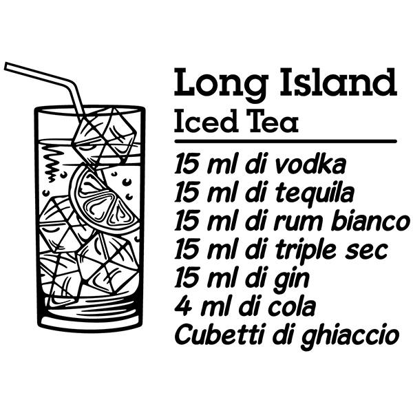 Wall Stickers: Cocktail Long Island - italian