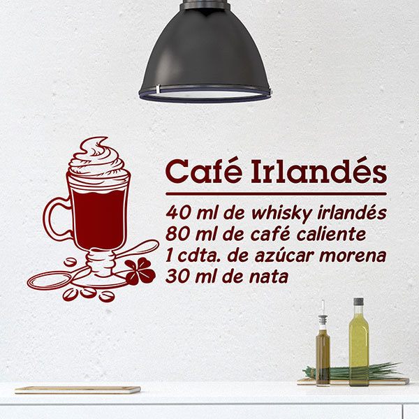 Wall Stickers: Cocktail Irish Coffee - spanish