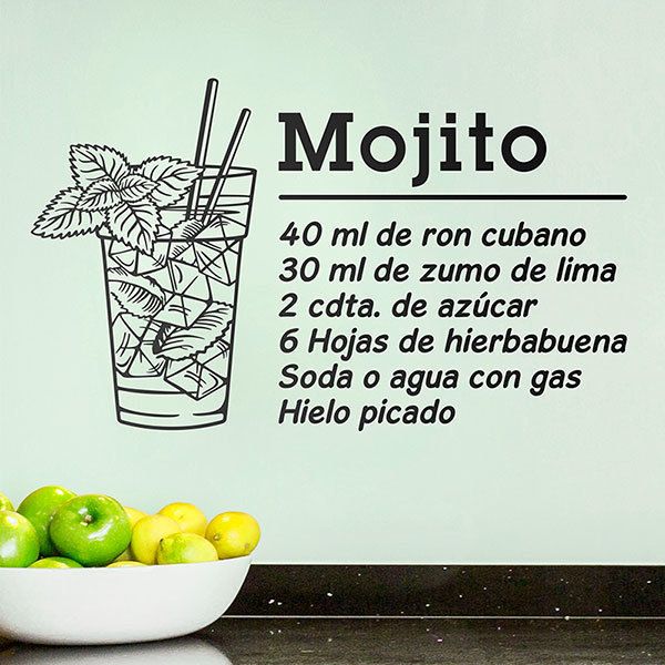 Wall Stickers: Cocktail Mojito - spanish