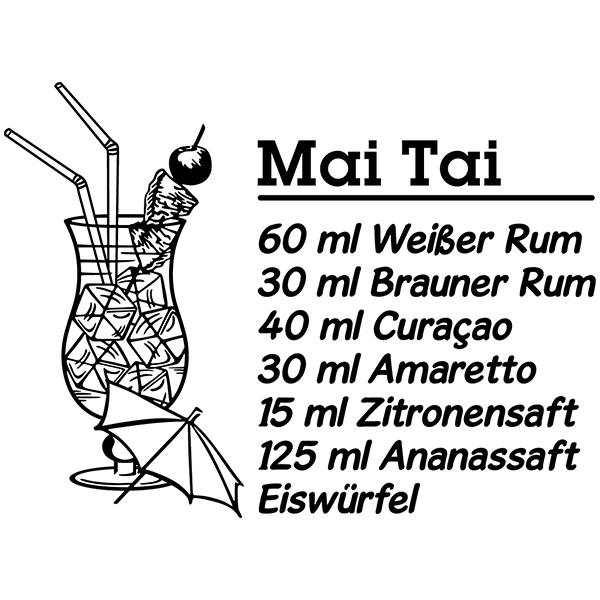 Wall Stickers: Cocktail Mai Tai - german