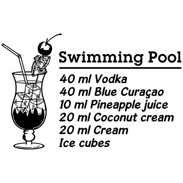 Wall Stickers: Cocktail Swimming Pool - english