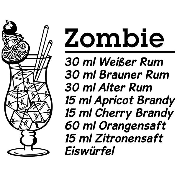 Wall Stickers: Cocktail Zombie - german