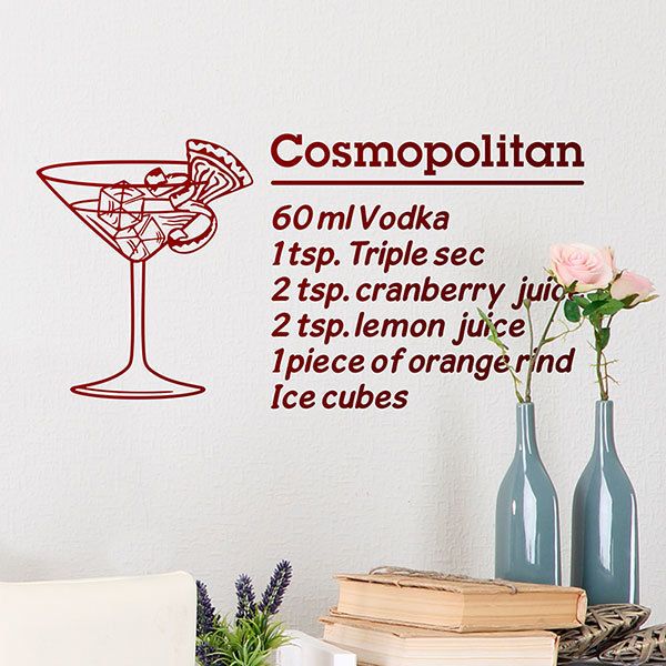 Wall Stickers: Cocktail Cosmopolitan - english