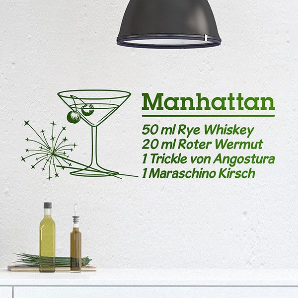 Wall Stickers: Cocktail Manhattan - german