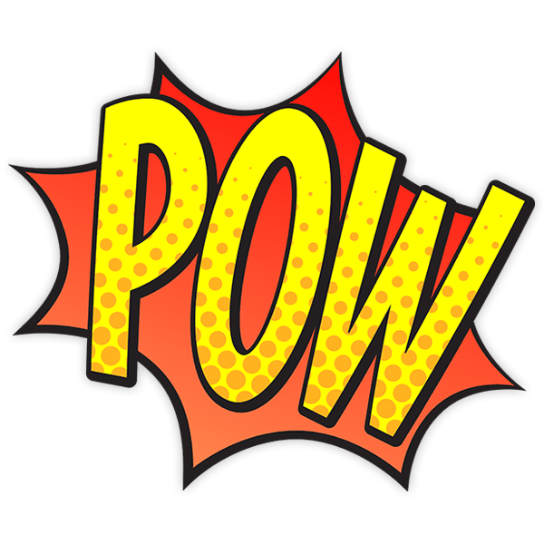 Wall Stickers: Comic Pow yellow