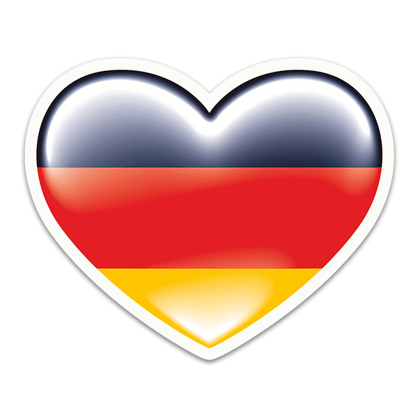 Car & Motorbike Stickers: Heart Germany