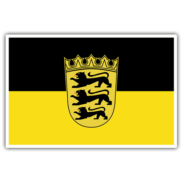 Car & Motorbike Stickers: Flag Baden-Württemberg