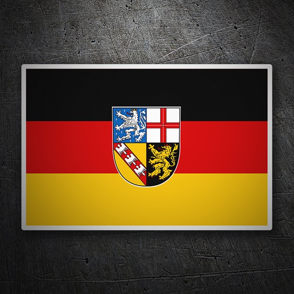 Car & Motorbike Stickers: Flag Saarland