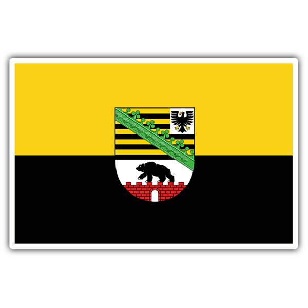 Car & Motorbike Stickers: Flag Saxony-Anhalt