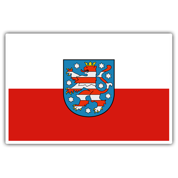 Car & Motorbike Stickers: Flag Thuringia