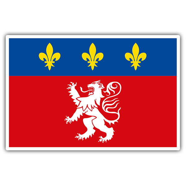 Car & Motorbike Stickers: Flag Lyonnais