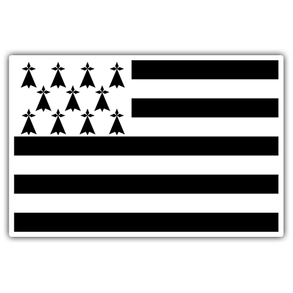 Car & Motorbike Stickers: Flag Brittany 