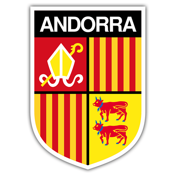 Car & Motorbike Stickers: Badge Andorra