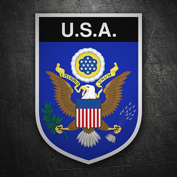Car & Motorbike Stickers: Badge USA