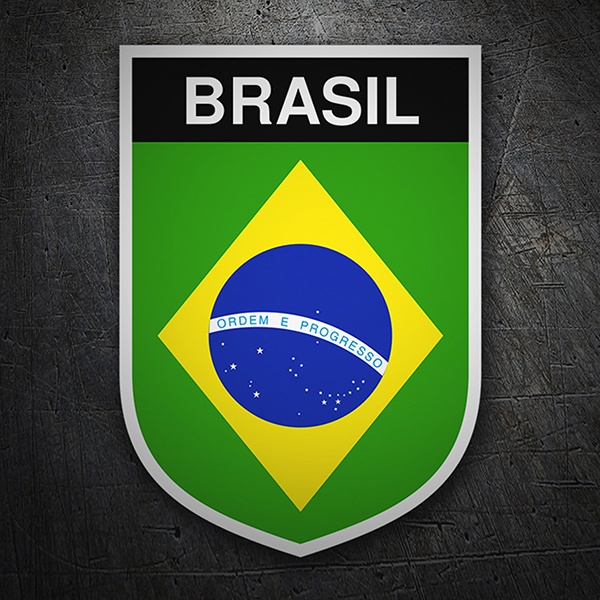Car & Motorbike Stickers: Badge Brazil