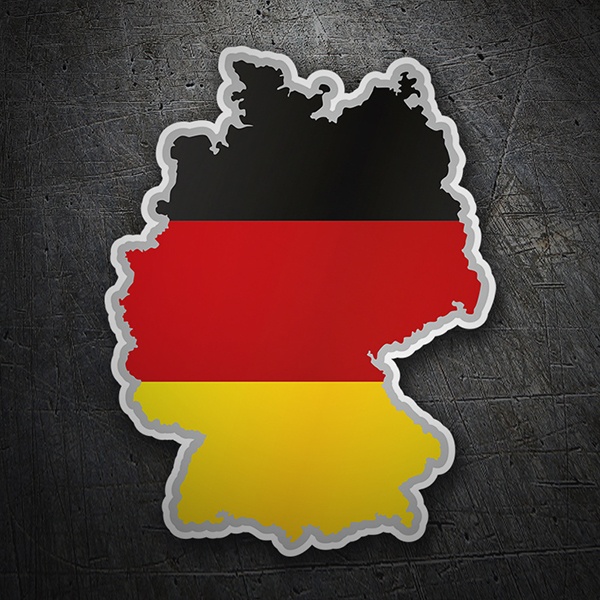 Car & Motorbike Stickers: Flag map Germany