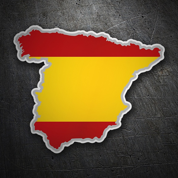 Car & Motorbike Stickers: Flag map Spain