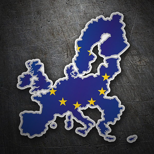 Car & Motorbike Stickers: Flag map European Union