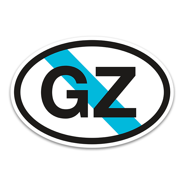 Car & Motorbike Stickers: Galicia Flag Oval