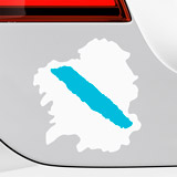 Car & Motorbike Stickers: Galicia Flag Map 4