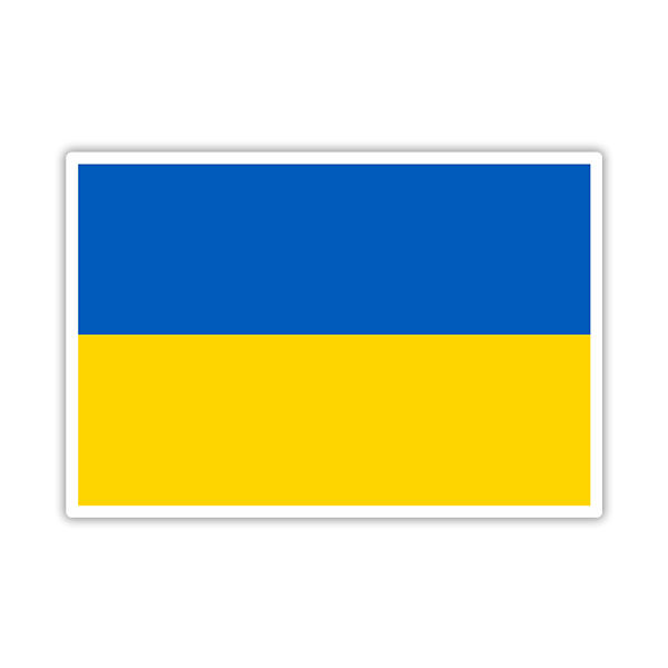 Car & Motorbike Stickers: Flag of Ukraine