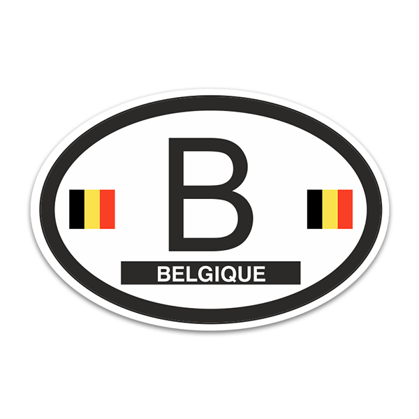 Car & Motorbike Stickers: Belgique