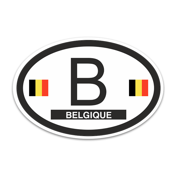 Car & Motorbike Stickers: Oval Belgium