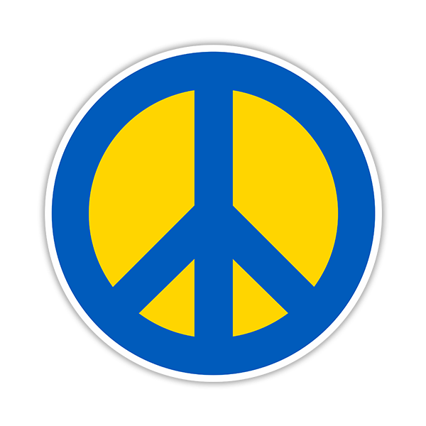 Car & Motorbike Stickers: Ukraine Peace Symbol