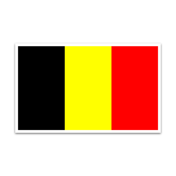 Car & Motorbike Stickers: Belgian flag