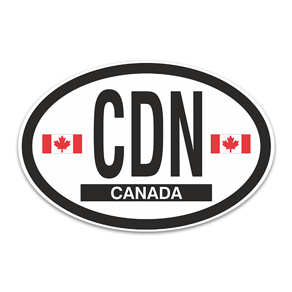 Car & Motorbike Stickers: Oval Canada