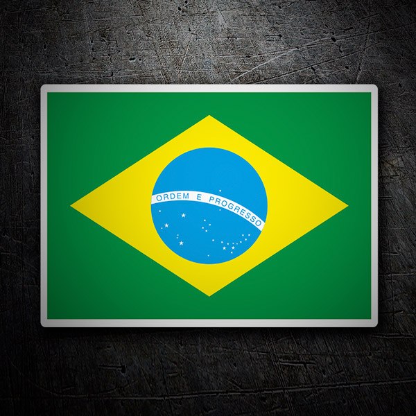 Car & Motorbike Stickers: Flag Brazil