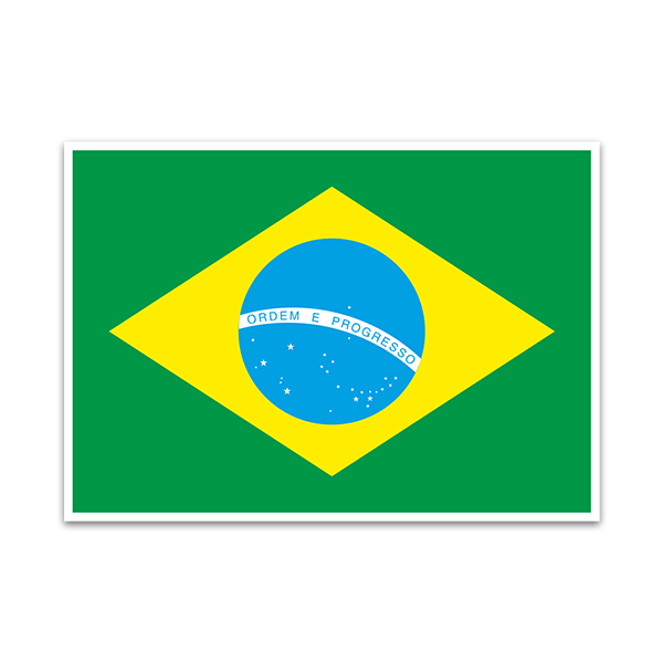 Car & Motorbike Stickers: Flag Brazil