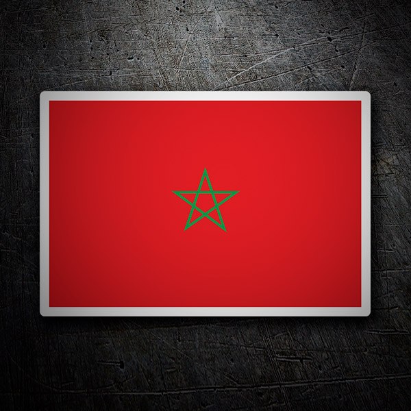 Car & Motorbike Stickers: Flag Morocco