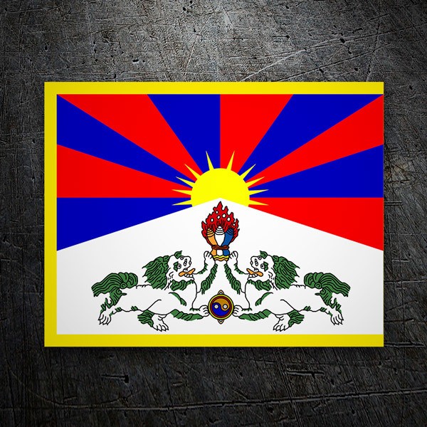 Car & Motorbike Stickers: Tibet Flag