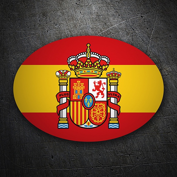 Car & Motorbike Stickers: Oval Flag of Spain