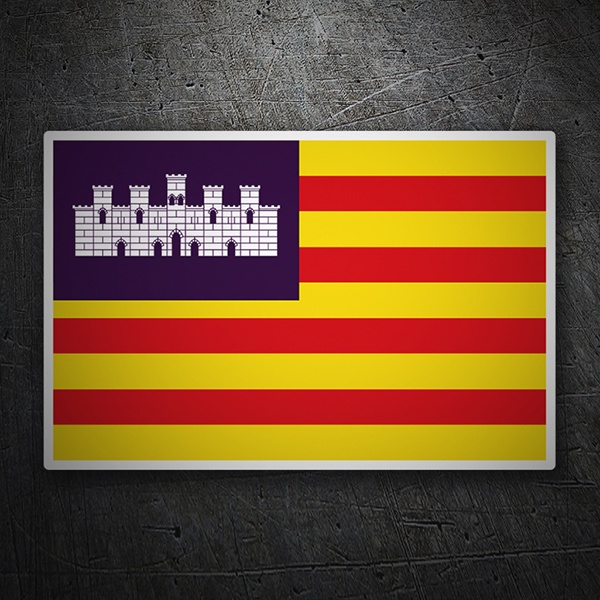Car & Motorbike Stickers: Flag Balearic islands