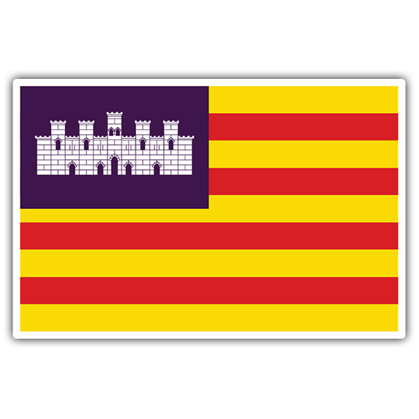 Car & Motorbike Stickers: Flag Balearic islands