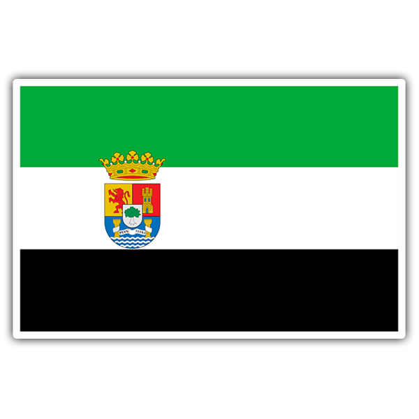 Car & Motorbike Stickers: Flag Extremadura