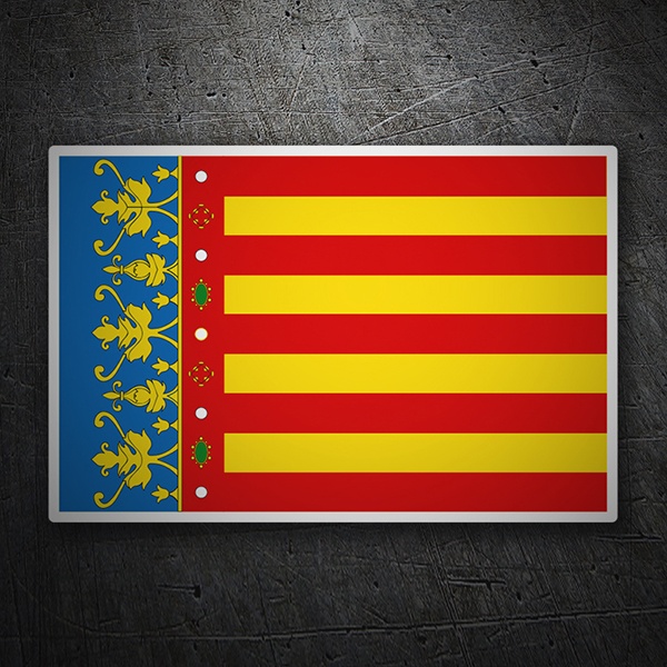 Car & Motorbike Stickers: Flag Valencia