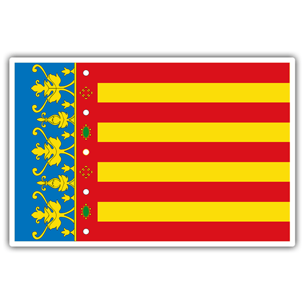 Car & Motorbike Stickers: Flag Valencia