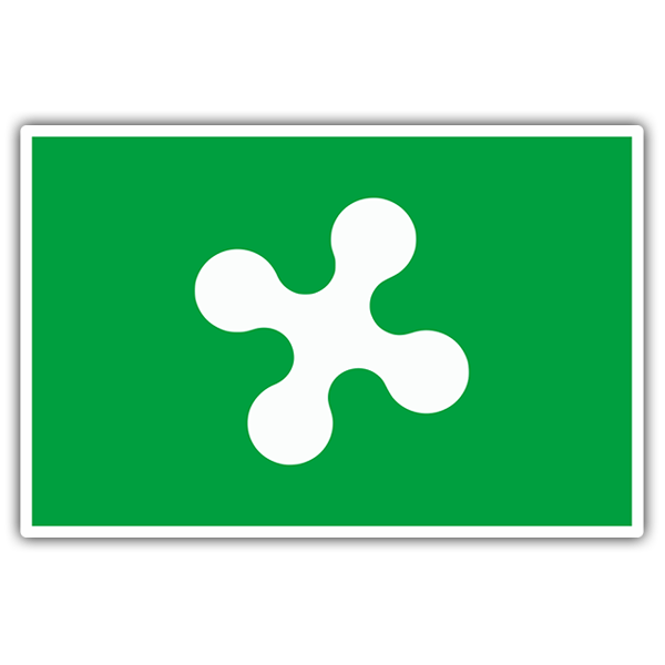 Car & Motorbike Stickers: Flag Lombardy