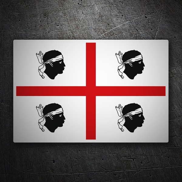 Car & Motorbike Stickers: Flag Sardinia
