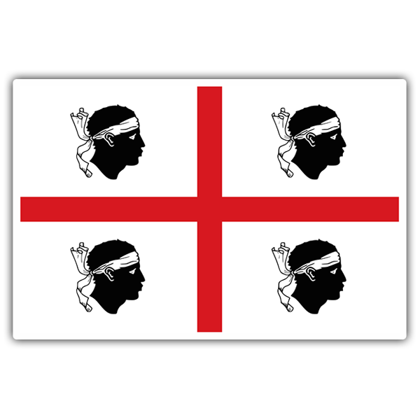 Car & Motorbike Stickers: Flag Sardinia