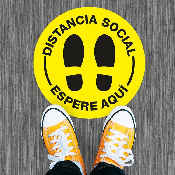 Car & Motorbike Stickers: Social Distance Sticker in Spanish