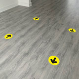 Car & Motorbike Stickers: Set For Floor 12X Black and Yellow Arrows 4