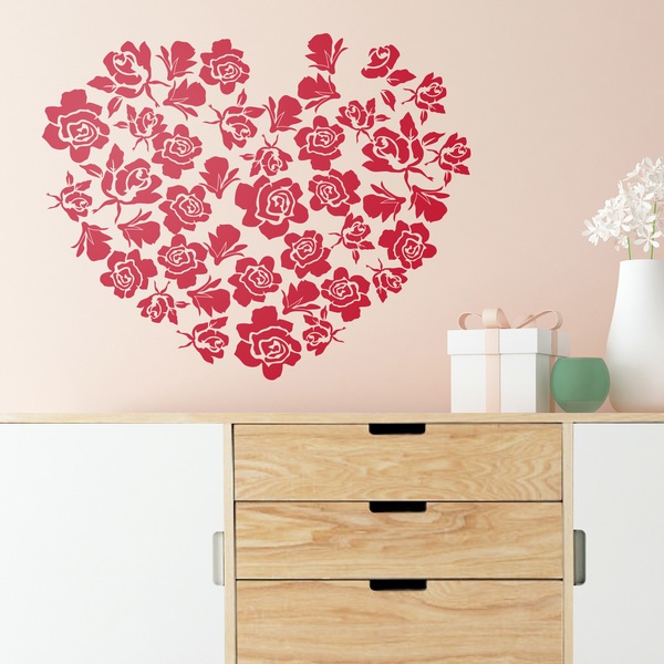 Wall Stickers: Heart of roses