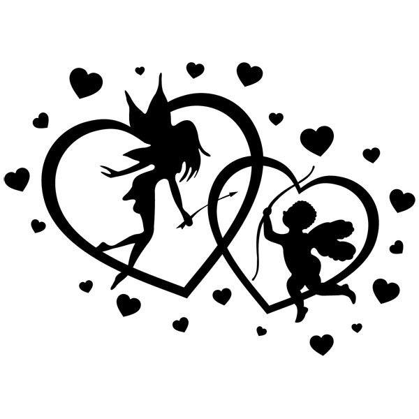 Wall Stickers: Hearts Fairy and Cupid