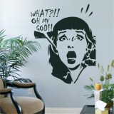 Wall Stickers: Scared girl 4