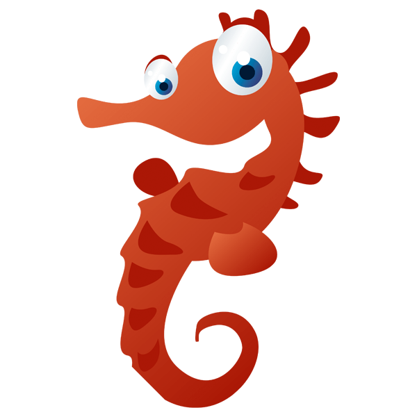 Stickers for Kids: Little seahorse